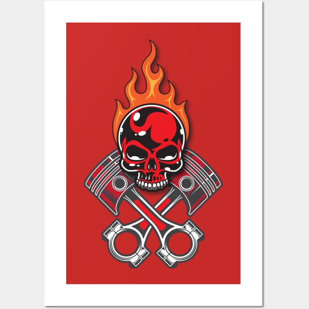 Fire Skull Wall Art by DavidLoblaw